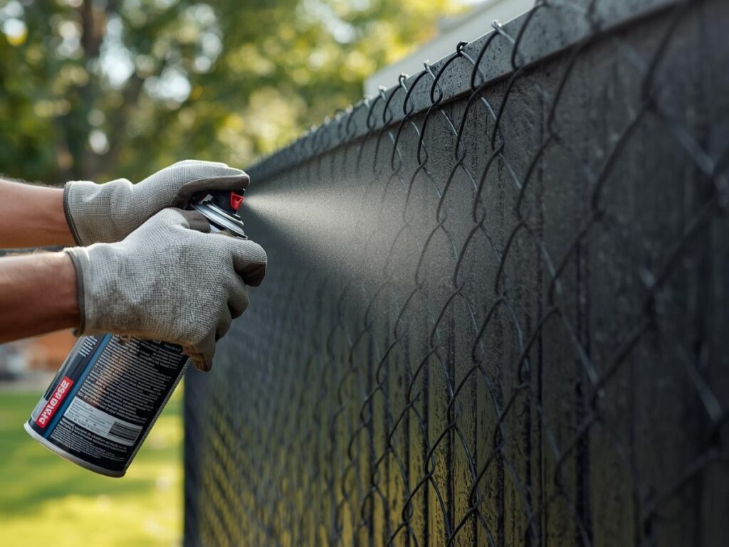 black chain-link fence