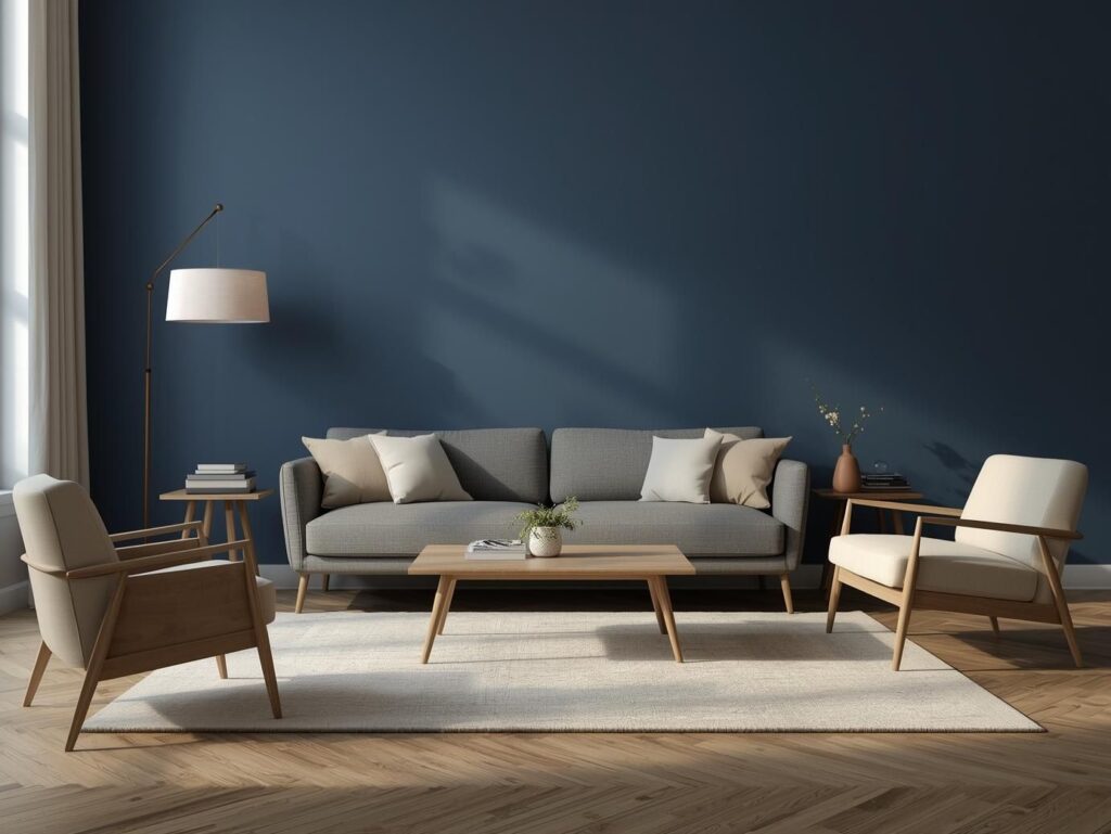 Navy Living Room Decor Ideas That Balance Light and Depth