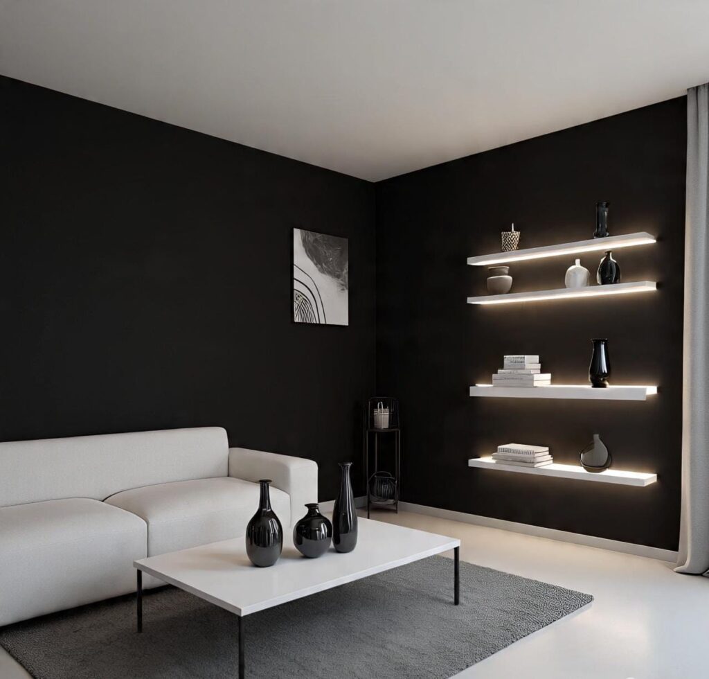 Black and White Living Room Wall Decor Ideas That Feel Warm, Layered, and Lived-In