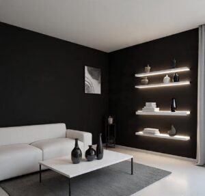 Black and White Living Room Wall Decor Ideas That Feel Warm, Layered, and Lived-In