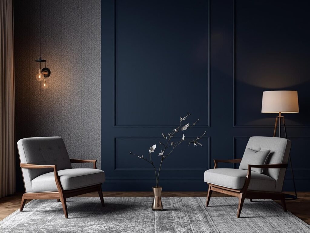 Navy Living Room Decor Ideas That Balance Light and Depth