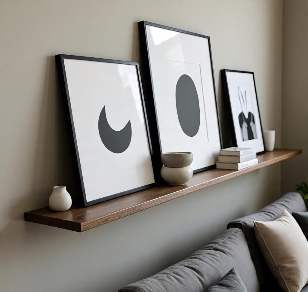 Black and White Living Room Wall Decor Ideas That Feel Warm, Layered, and Lived-In