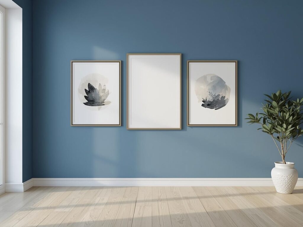 Blue and Brown Living Room Decor