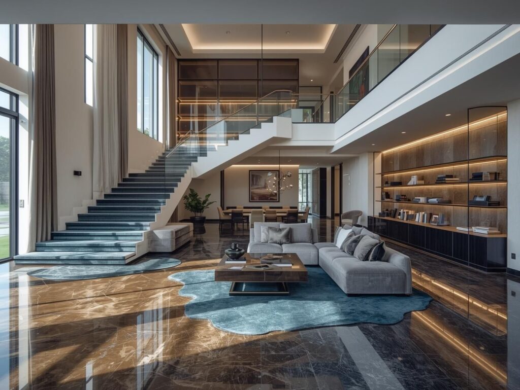 Blue and Brown Living Room Decor