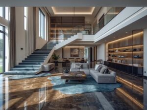 Blue and Brown Living Room Decor