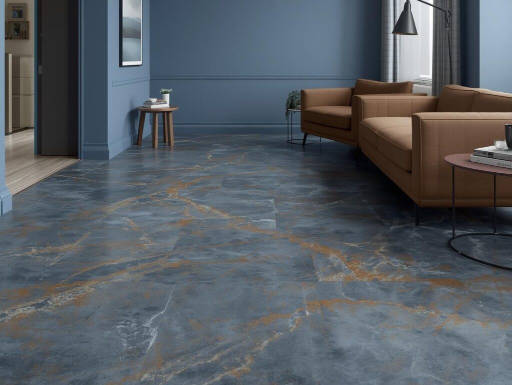 Blue and Brown Living Room Decor