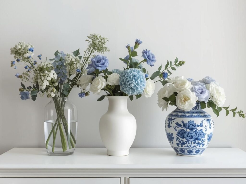 Decorating Ideas With Blue and White Flowers for Living Room That Work Year-Round