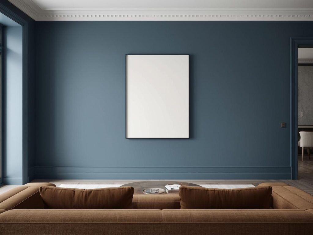 Blue and Brown Living Room Decor