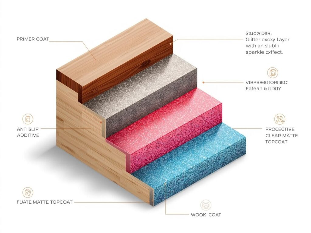 Can Glitter Epoxy Floor Be Used On Stairs Without Slipping ?